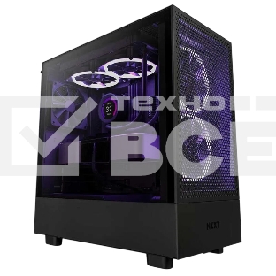 Компьютерный корпус без блока питания Case NZXT H5 Flow RGb, Midi-Tower, TG, 3x120мм RGb + 1x120мм, 1xUSB-A 3.2 + 1xUSB-C 3.2, E-ATX, ATX, mATX, mITX черный