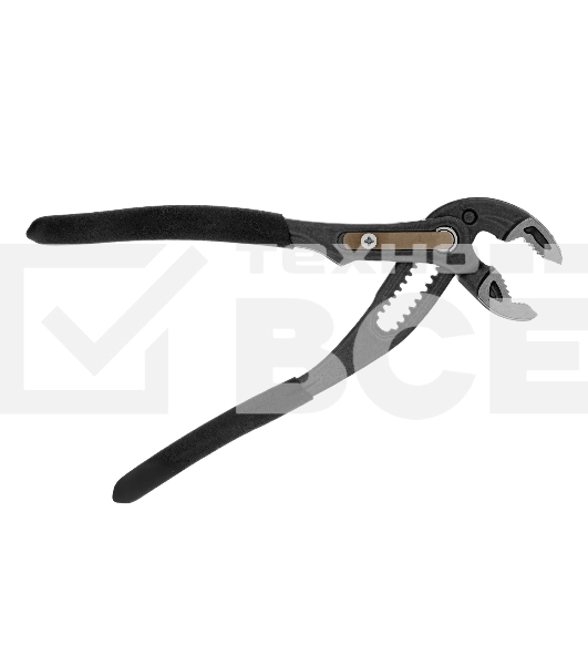 Клещи переставные Denzel кнопочный механизм, обливные рукоятки, 180 мм