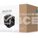 Кулер для процессора DEEPCOOL AK620 G2 LGA1851/1700/1200/115X/AM5/AM4 (8шт/кор, TDP 260W, PWM, DUAL Fan 120мм, 6 тепл. трубок, Copper Base, Wood-grain top cover, черный) RET (R-AK620G2-BKNNMN-GJD), фото2