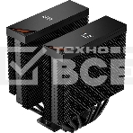 Кулер для процессора PCCooler RT620 Digital BK (250W, 4-pin PWM, LED temp., 157mm, 6x6mm, 2x120мм, 73.32CFM, 34.9dBA, 2200RPM, S: 1851/1700/1200/115X, AM5/AM4, черный), фото3