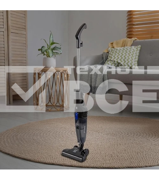 Пылесос вертикальный Endever VC-286 серый, питание от сети, 100 Вт, уборка сухая, пылесборник 1.5 л