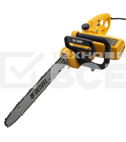 Пила цепная электрическая Denzel EDS-2000P, 2кВт, поперечная, шина 40 см, шаг 3/8, паз 1,3мм, 57зв