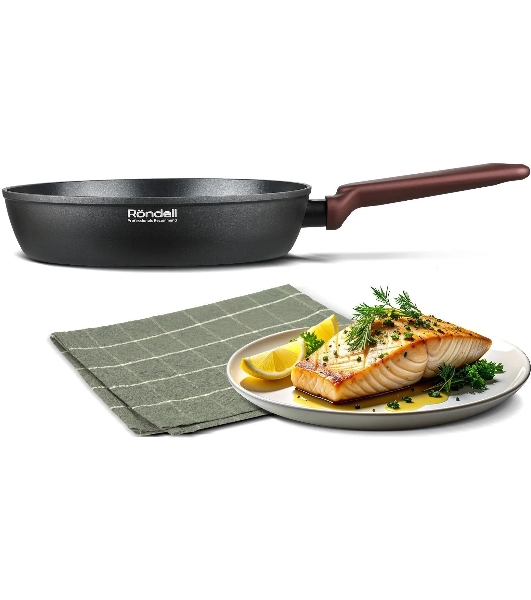 Сковорода Rondell Bojole RDA-2024 круглая 26см покрытие: Xylan Plus ручка несъемная (без крышки) черный