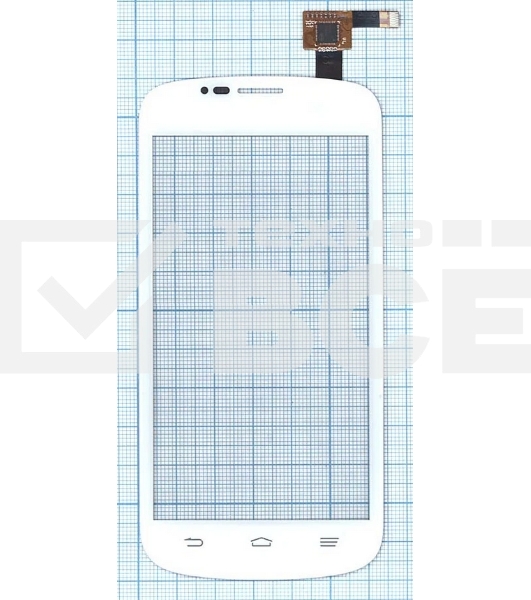Сенсорное стекло (тачскрин) для ZTE V829, белое