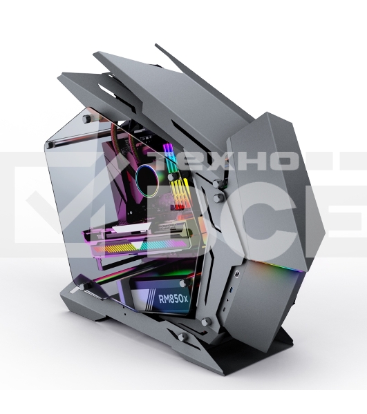 Компьютерный корпус JONSBO MOD-3 Mini Gray без БП, боковые панели из закаленного стекла, mini-ITX, micro-ATX, серебристый