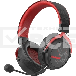 Наушники с микрофоном A4Tech Bloody MR590 Sports красный/черный 1.5м мониторные BT/Radio/3.5mm оголовье (MR590+ WIRED/SPORT RED)