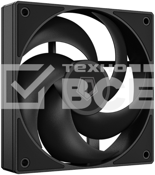 Вентилятор для корпуса ID-Cooling AS-120-K черный, 120 мм, 2000 об/мин, 27.2 дБ, 4 pin