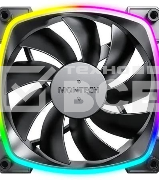 Вентилятор для корпуса Montech AX120 ARGb 120х120x25 черный 4-pin 27дБ (AX120 PWM BLACK) Ret