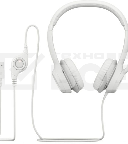 Наушники с микрофоном Logitech H390 белый 1.9м накладные USB оголовье (981-001288)