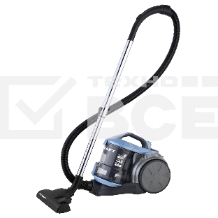 Пылесос KRAFT KF-KVC 169 HP голубой/серый, 420/2400 Вт, уборка сухая, пылесборниик контейнер, 3 л