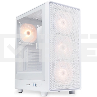 Компьютерный корпус HSPD M510, Mesh Mid Tower, белый, TG, 0.5 SPCC, 4x120мм ARGb ATX, mATX, mITX 180/280/160мм 1x2.5