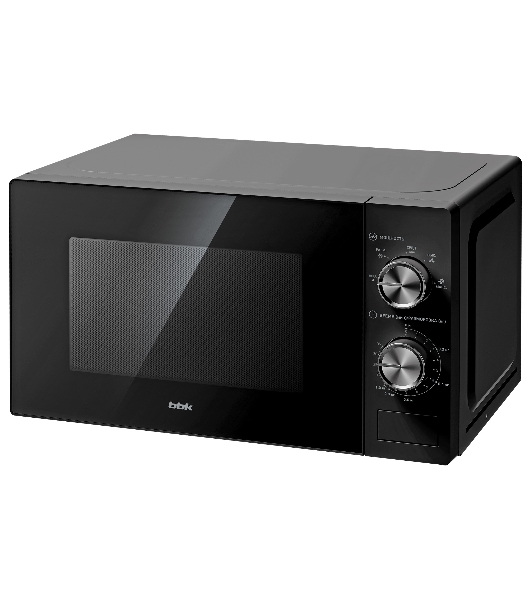 Микроволновая печь BBK 20MWS-762M/B черный, 20 л, 700 Вт, переключатели - поворотный механизм