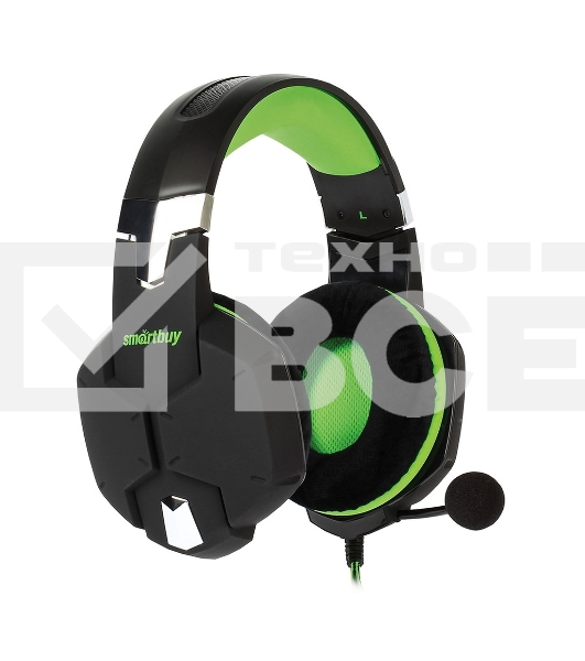 Игровая гарнитура Smartbuy (SBHG-2100) RUSH VIPER черно-зеленый