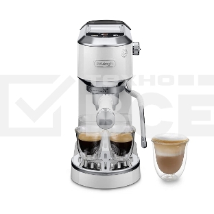 Кофеварка рожковая DeLonghi EC890.WI белый, молотый, 1,1 л, 1450 Вт, 15 бар