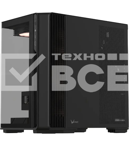 Корпус Formula Crystal Z7 черный без БП ATX 11x120мм 4x140мм 1xUSB3.0 1xUSB3.1 audio bott PSU