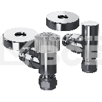 Набор термостатический угловой Royal Thermo Design Pro 15мм М30х1,5 (Хром), фото2