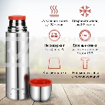 Термос для напитков Starwind 10-500 0.5 л, серебристый/красный, картонная коробка, фото8