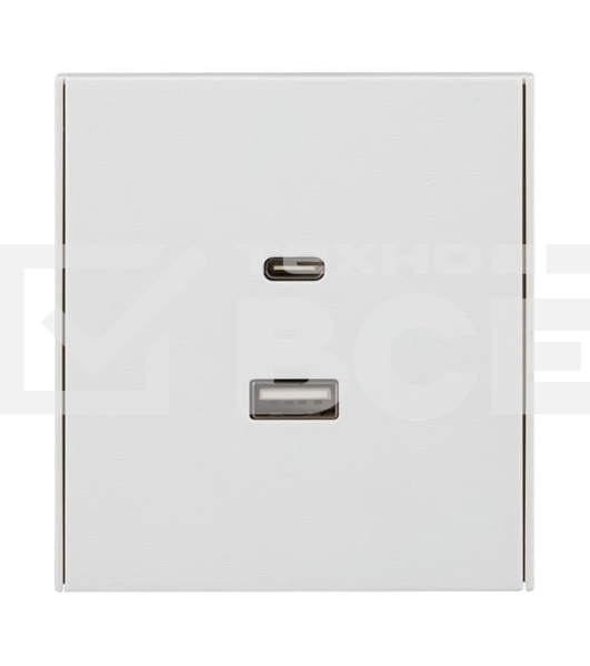 Розетка Kranz STRONG USB-A+Type-C 3А с функцией быстрой зарядки жемчуг