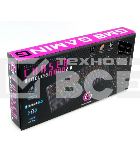 Клавиатура Gembird KBW-G510L проводная + беспроводная, USB, чёрный