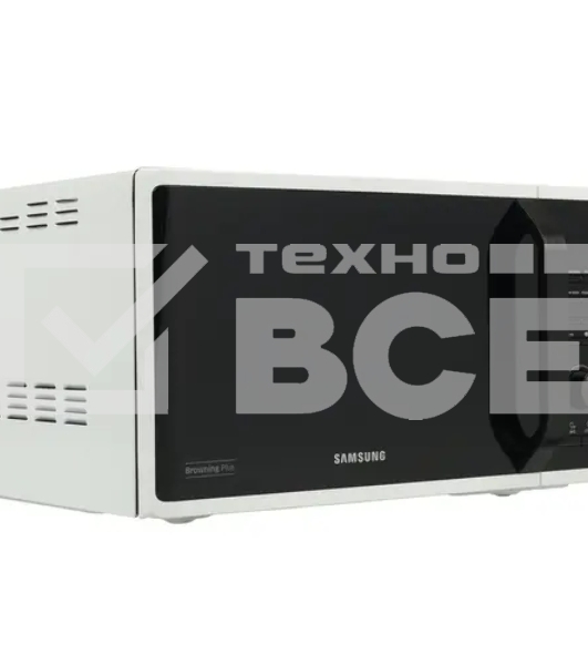 Микроволновая печь Samsung MG23K3515AW/BW, 800Вт, 23л, кнопки, поворотный механизм, белый/черный
