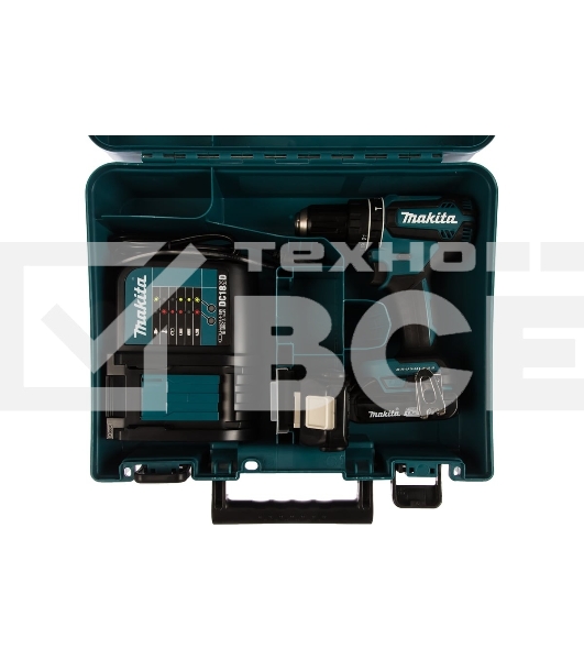Аккумуляторная дрель-шуруповерт Makita DHP485SYE б\щет, 18В, 2х1.5 АчLi-ion, БЗП-13мм,0-500\1900об\м, 50\25Нм