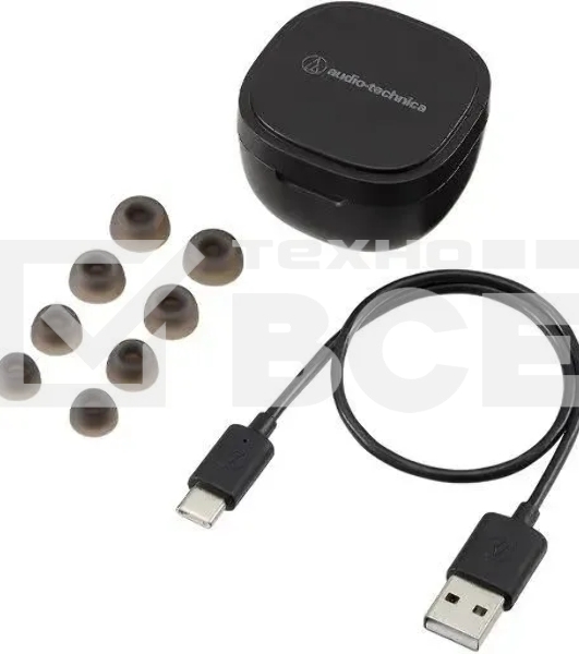 Наушники внутриканальные Audio-Technica ATH-SQ1TW черный беспроводные bluetooth в ушной раковине (80001872)