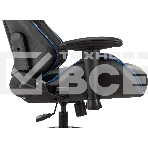 Кресло игровое Бюрократ VIKING 4 AERO BLUE черный/синий, искусст.кожа/ткань, две подушки, фото43
