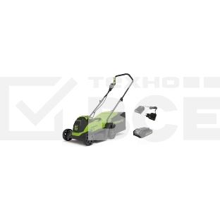 Газонокосилка аккумуляторная GreenWorks GD24LM33k4, 24v, 33 см, 1хАКБ 4Ач и ЗУ (2516107UB)