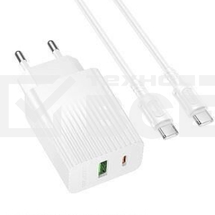 Сетевое зарядное устройство BOROFONE (6941991122927) BAS76Aaa 1USB+1Type-C 3.0A QC3.0 PD30W для Type-C Type-C White