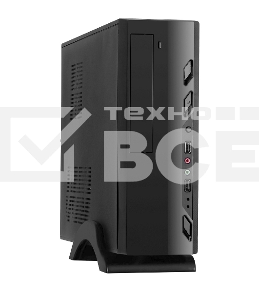 Компьютерный корпус MiniITX ExeGate EX268697RUS MI-208 Black, miniITX/mATX, <без БП>, 2хUSB, Audio