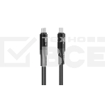 Кабель OLMIO SHIELD, Type-C - Type-C, 60W 3A, 1.2м, черный, фото4