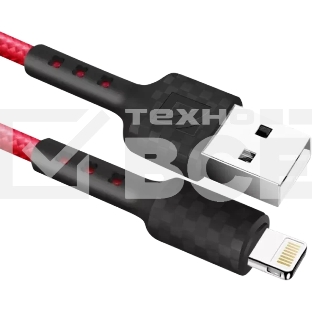 Кабель USB Defender F181 Lightning 1м, 2.4А, нейлон, пакет 1