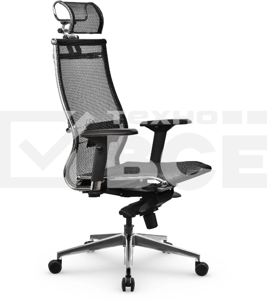 Кресло Метта Samurai S-3.051 MPES эко.кожа/сетка с подголов. крестов. металл хром