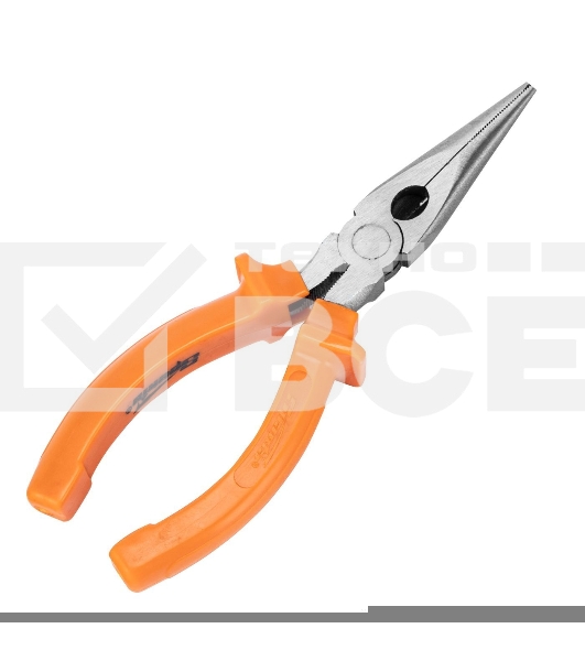 Длинногубцы Sparta Classic, 160 мм, прямые шлифованные, пластмассовые рукоятки