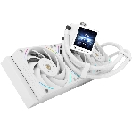 Система жидкостного охлаждения Thermalright Frozen Vision 360 V2 (360мм, LED, White, ARGB/Fans: 3x120мм, 69CFM, 27dBA, 2150RPM/Pump height 60мм, 23dBA, 3000RPM, Rad thickness 27мм/S: 1700, 1200, 1851, 115X, 2011, 2066, AM5, AM4), фото7