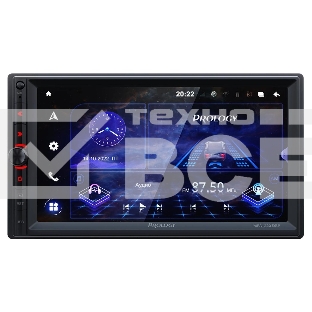 Автомагнитола Prology MPA-220 DSP, 2 DIN, 7', Android 10, Bluetooth, USB Type-A, AUX, GPS, 4G, пульт ДУ