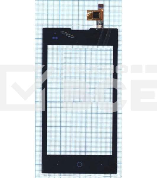 Сенсорное стекло (тачскрин) для ZTE V815W, черное
