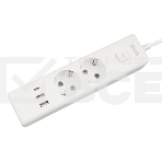 Бытовой удлинитель PowerCube, 2р с/з вык.,3USB, 3500 Вт, 16А, 1.9 м, 3*1,0 (белый) PC-4-2M, фото6
