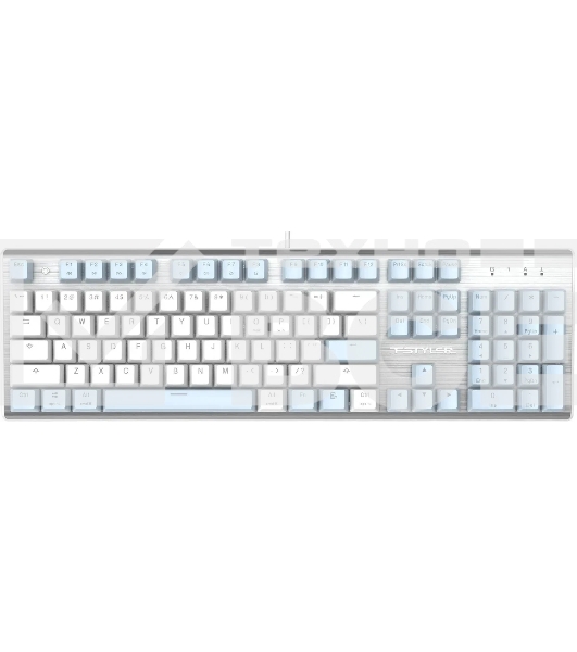 Клавиатура A4Tech Fstyler FS100 Neon проводная, USB, синий/белый