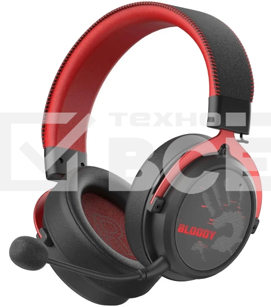 Наушники с микрофоном A4Tech Bloody MR590 Sports красный/черный 1.5м мониторные BT/Radio/3.5mm оголовье (MR590+ WIRED/SPORT RED)