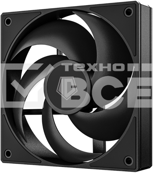 Вентилятор для корпуса ID-Cooling AS-120-K черный, 120 мм, 2000 об/мин, 27.2 дБ, 4 pin