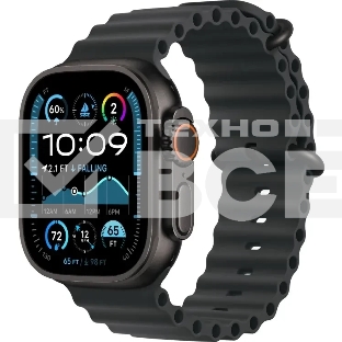 Смарт-часы Apple Watch Ultra 2 2024 A2986 49мм OLED корп.черный титан Ocean band рем.черный разм.брасл.:130-200мм