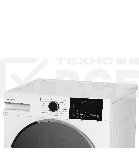 Сушильная машина Hotpoint TDSH 85V W белый, 8 кг, сушка - тепловой насос, программ - 15, 59.7 x 84.6 x 54.3 см