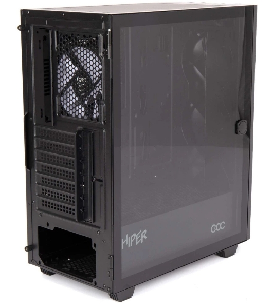 Компьютерный корпус Hiper DCB черный без БП ATX 1x120mm 1x140mm 1xUSB2.0 1xUSB3.0 audio bott PSU