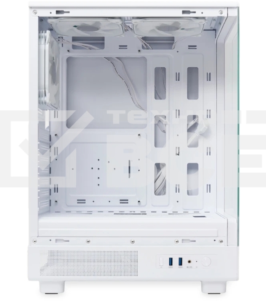 Компьютерный корпус HSPD F510, Panoramic Mid Tower, белый, TG, 0.5 SPCC, 3x120мм ARGB ATX, mATX, mITX 180/280/160мм 1x2.5', 1x3.5', 7xPCI 2xUSB-A 3.0 356x218x467мм