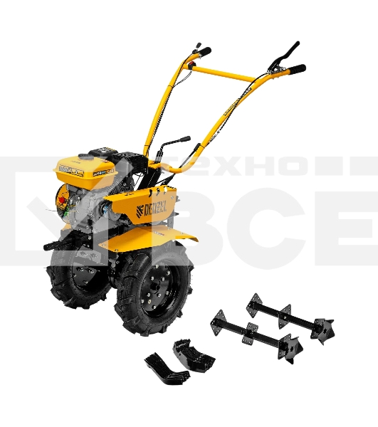 Мотоблок Denzel DPT-170S, 7 л.с., ремен.сцеп, фрез 3х4, ШОМ, передачи 2В/1Н