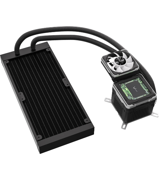 Система жидкостного охлаждения Formula V Line Cryo Wing Digi 240 BK, 240мм, LCD 2.73', 2x120мм, ARGB fans, LGA115X/1200/1700/1851/1366/2011/2066, AM3/AM4/AM5/Ryzen3/Ryzen5/Ryzen7/Threadripper/RT4