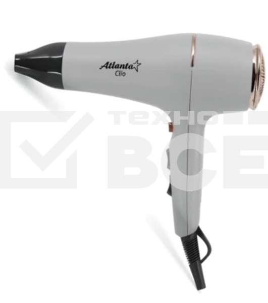 Фен Atlanta ATH-6811 серый/золотистый/черный, 2200 Вт