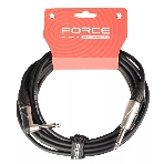 Кабель гитарный FORCE FGC-09/4.5L1/4' TS Jack - 1/4' TS Jack угловой, высококачественный, малошумящий с проводниками из безкислородной меди OFC, диаметр 6 мм, профессиональные металлические разъемы, длина 4,5 м, фото 1