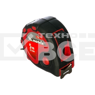 Рулетка MATRIX 31035  status 3 fixations 5мх25мм двухкомпонентный корпус 3 фиксации ленты